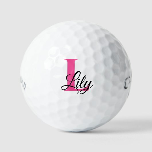 Personalisierte Monogramm Anfangsbuchstabe Golfball (Vorderseite)