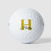 Personalisierte Monogramm Anfangsbuchstabe Golfball (Vorderseite)
