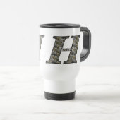 Personalisierte Monogramm Anfangsbuchstabe H Horte Reisebecher (VorderseiteRechts)