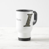 Personalisierte Monogramm-Anfangsbuchstabe I Horte Reisebecher (VorderseiteRechts)