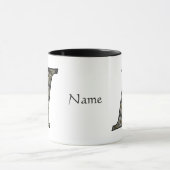 Personalisierte Monogramm-Anfangsbuchstabe I Horte Tasse (Zentrum)