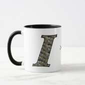 Personalisierte Monogramm-Anfangsbuchstabe I Horte Tasse (Links)