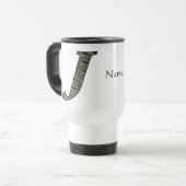 Personalisierte Monogramm-Anfangsbuchstabe J Horte Reisebecher (Vorderseite Links)