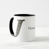 Personalisierte Monogramm Anfangsbuchstabe J Horte Tasse (Vorderseite Links)