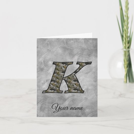 Personalisierte Monogramm-Anfangsbuchstabe K Horte (Vorderseite)