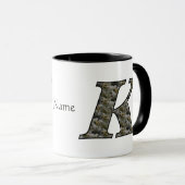 Personalisierte Monogramm Anfangsbuchstabe K Horte Tasse (VorderseiteRechts)