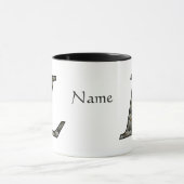 Personalisierte Monogramm Anfangsbuchstabe L Horte Tasse (Zentrum)