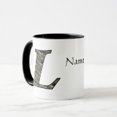 Personalisierte Monogramm Anfangsbuchstabe L Horte Tasse (Vorderseite Links)