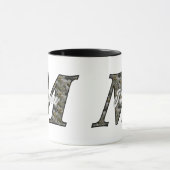 Personalisierte Monogramm-Anfangsbuchstabe M Horte Tasse (Zentrum)