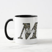 Personalisierte Monogramm-Anfangsbuchstabe M Horte Tasse (Links)