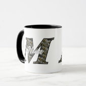 Personalisierte Monogramm-Anfangsbuchstabe M Horte Tasse (Vorderseite Links)
