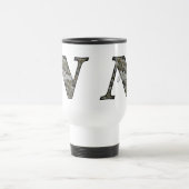 Personalisierte Monogramm Anfangsbuchstabe N Horte Reisebecher (Mittel)