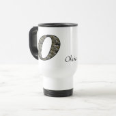 Personalisierte Monogramm-Anfangsbuchstabe O Horte Reisebecher (Vorderseite Links)