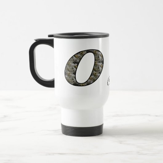 Personalisierte Monogramm-Anfangsbuchstabe O Horte Reisebecher (Links)