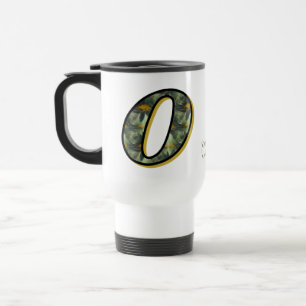 Personalisierte Monogramm-Anfangsbuchstabe O Marge Reisebecher