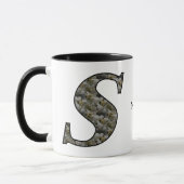Personalisierte Monogramm-Anfangsbuchstabe S Horte Tasse (Links)