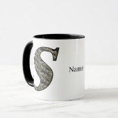 Personalisierte Monogramm-Anfangsbuchstabe S Horte Tasse (Vorderseite Links)