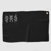 Personalisierte Monogramm-Anfangsbuchstaben Botani Golfhandtuch (Horizontal)