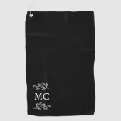 Personalisierte Monogramm-Anfangsbuchstaben Botani Golfhandtuch (Vorderseite)