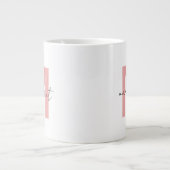 Personalisierte Monogramm Anfangsbuchstaben Name Jumbo-Tasse (Vorderseite)