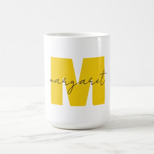 Personalisierte Monogramm Anfangsbuchstaben Name Kaffeetasse (Mittel)