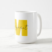 Personalisierte Monogramm Anfangsbuchstaben Name Kaffeetasse (VorderseiteRechts)