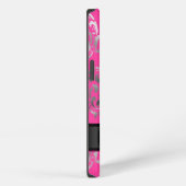 Personalisierte Monogramm aus rosa und silberfarbe iPhone Hülle (Rechte Seite)