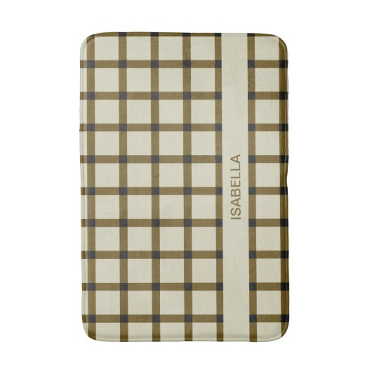 Personalisierte Monogramm Badematte (Vorderseite Vertikal)