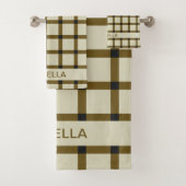 Personalisierte Monogramm Badhandtuch Set (Insitu)