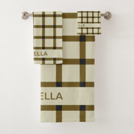 Personalisierte Monogramm Badhandtuch Set