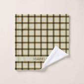 Personalisierte Monogramm Badhandtuch Set (Waschlappen)