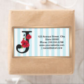 Personalisierte monogramm bearbeitbare J-Text rote (Insitu)