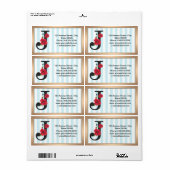 Personalisierte monogramm bearbeitbare J-Text rote (Vorne)