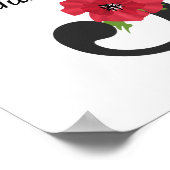 Personalisierte monogramm bearbeitbare J-Text-rote Poster (Ecke)