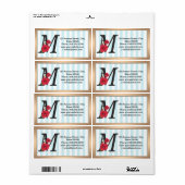 Personalisierte monogramm bearbeitbare M-Text rote (Vorne)