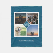 Personalisierte Monogramm benutzerdefinierte 4-Fot Fleecedecke (Vorderseite)