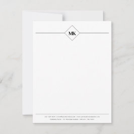 Personalisierte Monogramm Beruflich Mitteilungskarte