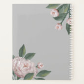 Personalisierte Monogramm-Blume, rosa, floral Planer (Rückseite)