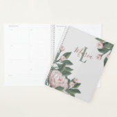 Personalisierte Monogramm-Blume, rosa, floral Planer (Anzeige)