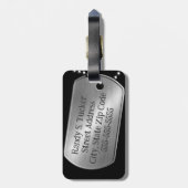 Personalisierte Monogramm Camouflage Militärische  Gepäckanhänger (Rückseite vertikal)