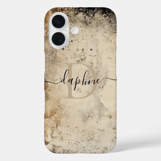 Personalisierte Monogramm Case-Mate iPhone Hülle (Rückseite)