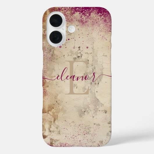 Personalisierte Monogramm Case-Mate iPhone Hülle (Rückseite)