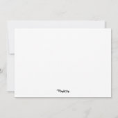 Personalisierte Monogramm Dankeschön-Karte Dankeskarte (Rückseite)