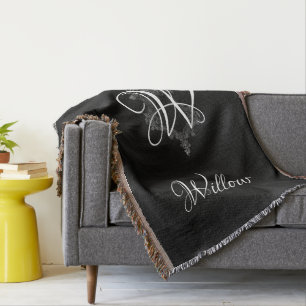 Personalisierte Monogramm Decke