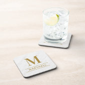 Personalisierte Monogramm der klassischen Messingr Getränkeuntersetzer (Rechte Seite)