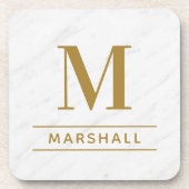 Personalisierte Monogramm der klassischen Messingr Getränkeuntersetzer (Vorderseite)