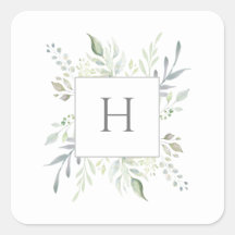 Personalisierte Monogramm erste botanische Wasserf