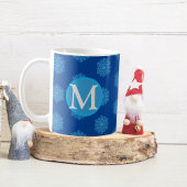 Personalisierte Monogramm erste Snowflake-Kaffee-T Kaffeetasse