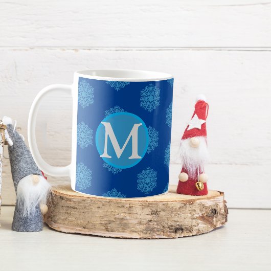 Personalisierte Monogramm erste Snowflake-Kaffee-T Kaffeetasse
