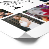 Personalisierte Monogramm-Familie 10 FotoCollage Poster (Ecke)
